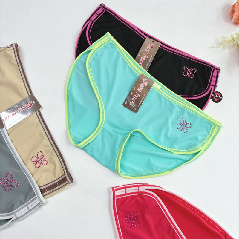 356#Sisterhoodกางเกงในทรงสปอร์ตผ้านุ่มลื่นเอวกลาง - รูปที่ 2