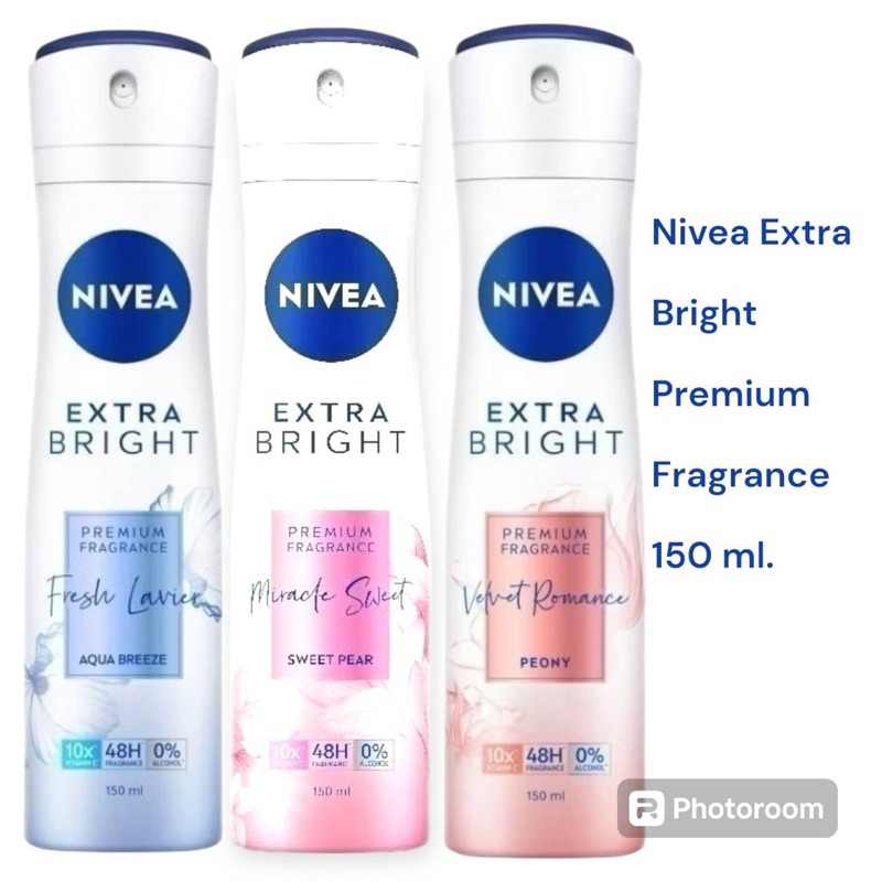 นีเวีย เอ็กซ์ตร้า ไบรท์ พรีเมียม ฟราแกรนซ์ 150 ml. Nivea Extra Bright Premium Fragance 150 ml.