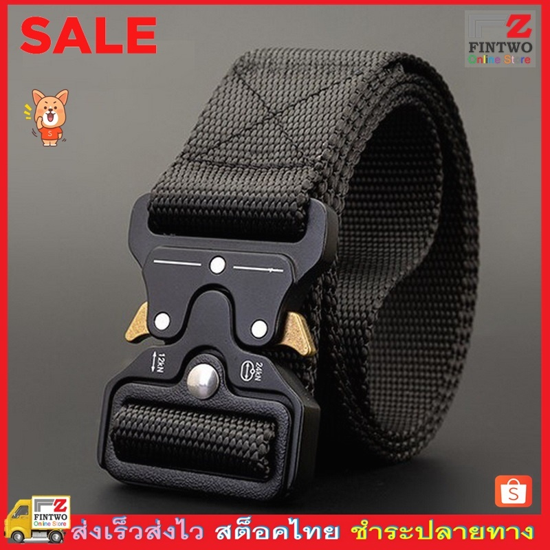 fin2 เข็มขัดผู้ชาย เข็มขัดแฟชั่น Men's Military Classic Tactical High Quality New Nylon Soldier Belts No.3002 3003 3004