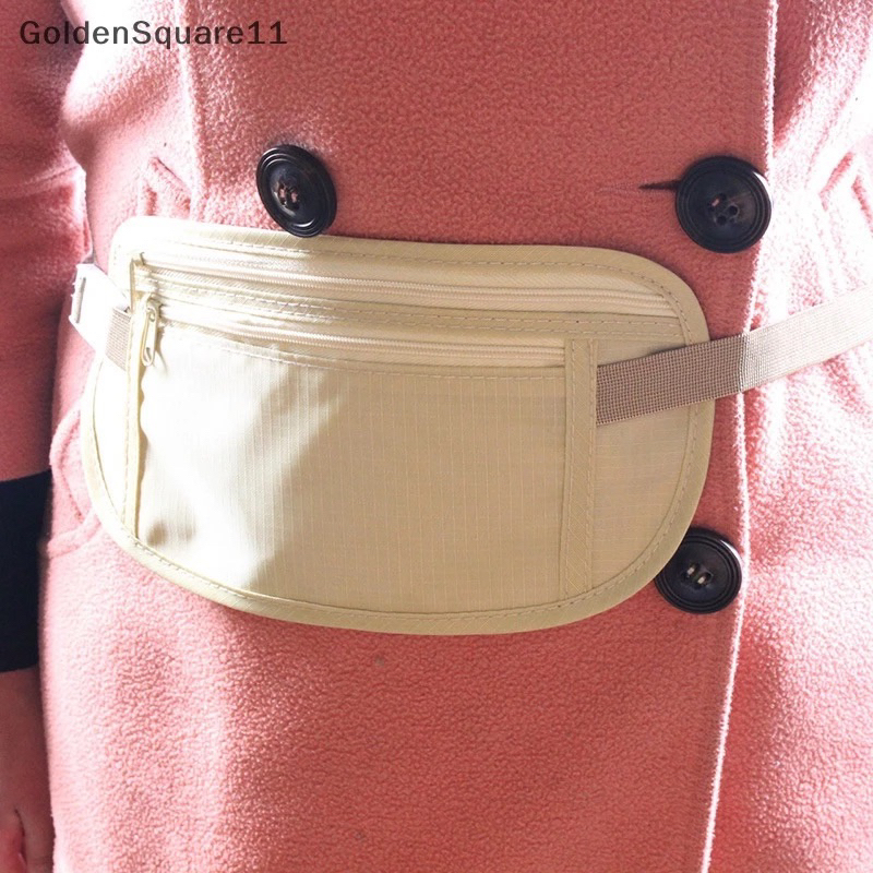 พร้อมส่ง กระเป๋าคาดเอว กระเป๋าซ่อนเงิน  ตัวล็อคสีขาว ส่งจากกรุงเทพใส่ passportได้ มีดำ กากี
