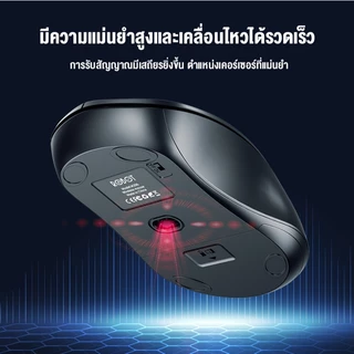 [ประกัน 1 ปี] ROBOT เมาส์ไร้สาย รุ่น M206 เมาส์ มีเสียงคลิก เม้าส์คอมพิวเตอร์ Wireless Mouse รูปทรงกระทัดรัด