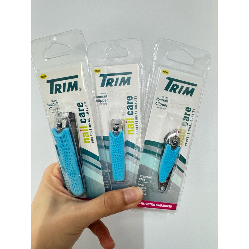 Trim กรรไกรตัดเล็บด้ามซิลิโคน ( ด้ามฟ้า )