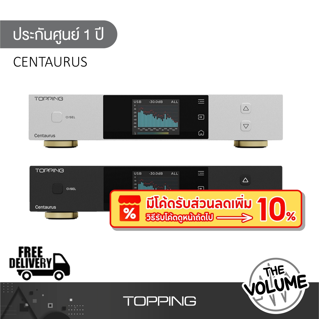 Topping Centaurus DAC ตั้งโต๊ะแบบ R2R ประสิทธิภาพสูง รองรับ Dual Hi-Res (รับประกันศูนย์ 1 ปี)