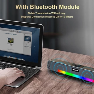 MEEGOO ลำโพงบลูทูธ/มีสาย Wireless Bluetooth Speaker แท่งเสียง HIFI LED สำหรับPC/แล็ปท็อป/มือถือ