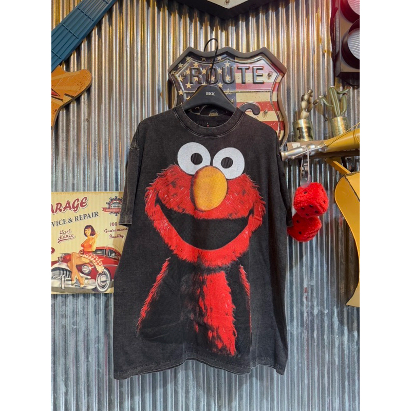 เสื้อยืด ผ้าฟอก ลาย Elmo | BK.shop 🌈