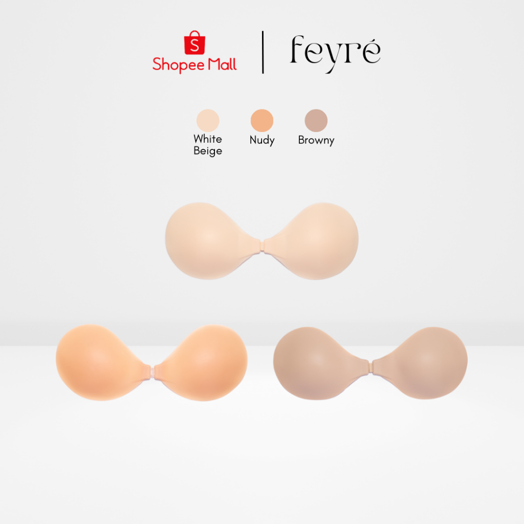 Feyré - (Upgrade) บราซิลิโคน ทรงกลม กาวติดเหนียวแน่นตลอดวัน ซิลิโคนหนา ปกปิดได้ 90%