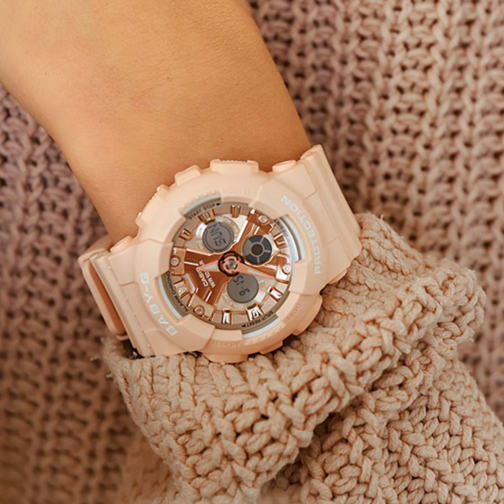 นาฬิกาข้อมือ BABY-G ผู้หญิง รุ่น BA-130-4ADR สีชมพู สายเรซิน