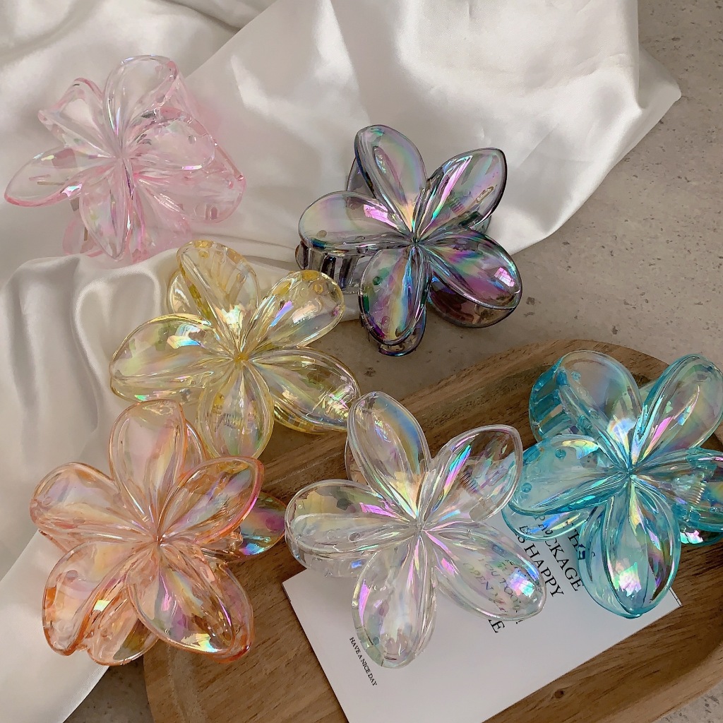 กิ๊บติดผม กิ๊บดอกไม้ ลีลาวดี กิ๊บปากเป็ด สีสันมากมาย ขนาดใหญ่ 8CM สำหรับผู้หญิงS085