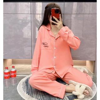พร้อมส่ง!! ชุดนอนผ้าไหมอิตาลีแขนยาวขายาว ผ้านิ่มใส่สบาย