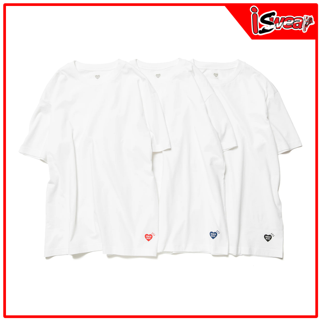 เสื้อยืด Human Made 3-PACK T-SHIRT (ขายแยก) ของแท้💯 พร้อมส่ง
