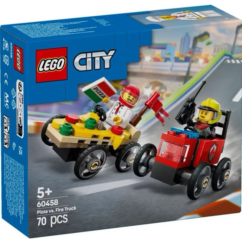 LEGO® City Pizza vs. Fire Truck Race Car Pack 60458 by Bricks_Kp