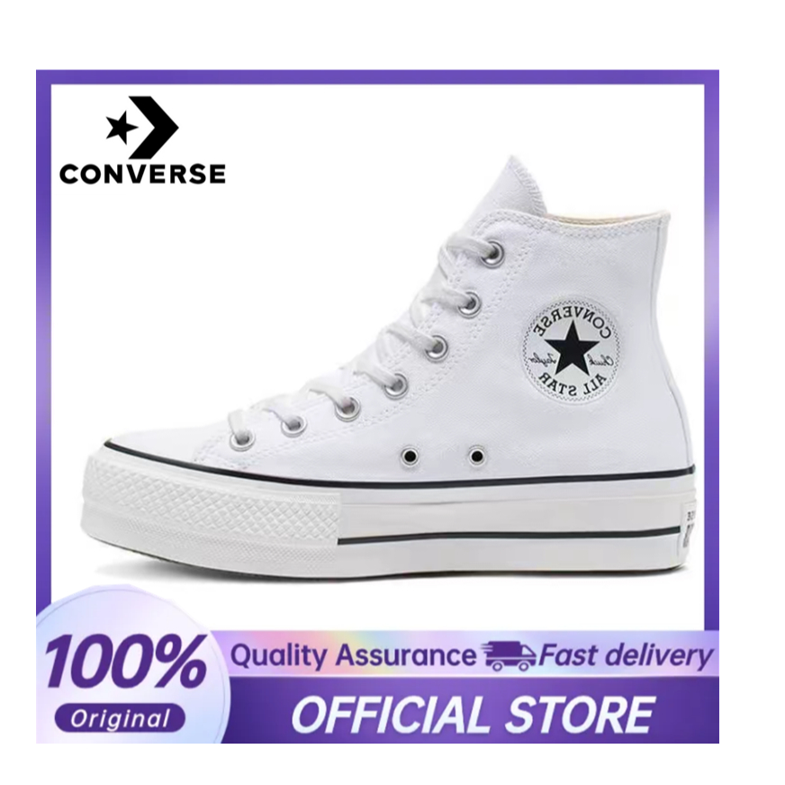 【100%Original】Converse All Star Lift White High Top Sneakers For Women 560846C