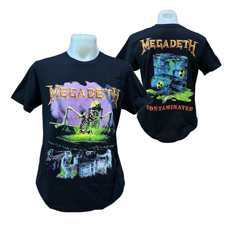 เสื้อวง MEGADETH T-SHIRT ลาย CONTAMINATED (2024) ลิขสิทธิ์ของแท้ UK