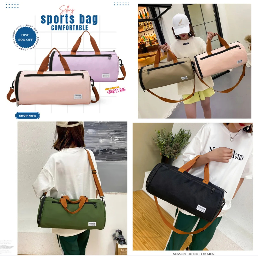 กระเป๋ากีฬา กันน้ำ แยกช่องเปียกแห้ง Sports Bag กระเป๋าฟิตเนส เดินทาง ยิม น้ำหนักเบา TSPORTS