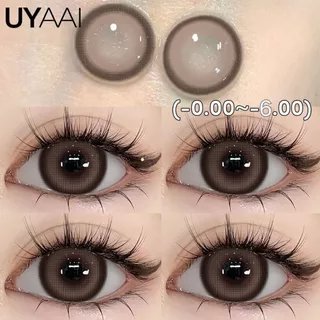 เลนส์รายเดือน UYAAI×FRESHLADY Lulu Series| Snow Ball Brown&Gray สีธรรมชาติ เหมาะสำหรับผู้เริ่มต้น14.5mm [0.00-4.00 ]