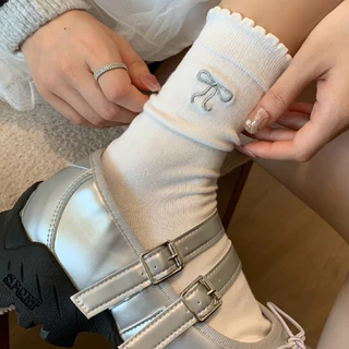 ในไทย-พร้อมส่ง✨ถุงเท้าJK ประดับโบว์ ลูกไม้ น่ารักหวาน INSสไตล์ญี่ปุ่น นักเรียนสำหรับผู้หญิง 2025ใหม่-Move