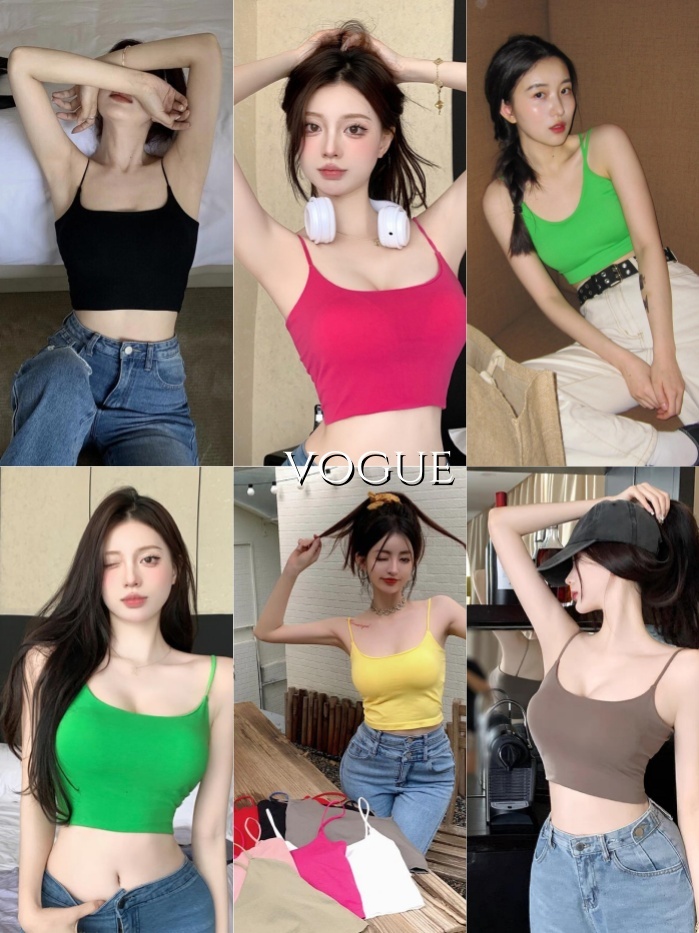 Vogue🌟พร้อมส่ง🌟คอเหลี่ยม สายเดี่ย วเซ็กซี่ ปลอกคอเซ็กส์  (FY2056) -H