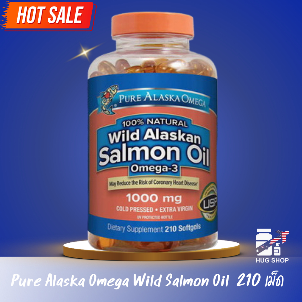 Pure Alaska Omega Wild Salmon Oil 210 เม็ด น้ำมันปลาแซลมอน แซลมอนออย พร้อมส่ง Exp.04/26