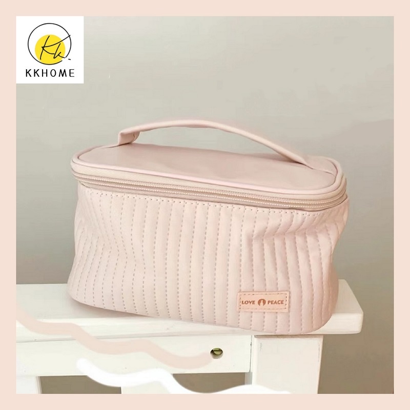 KKHOME กระเป๋าเครื่องสำอางค์ กันน้ํา กระเป๋าเครื่องสำอาง แบบพกพา ความจุขนาดใหญ่