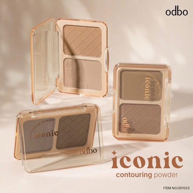 คอนทัวร์ 2 สี odbo Iconic Contouring Powder ( มีให้เลือก 3 เฉด ) #OD1323