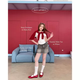 Riley.apparels - Buddy Jean Skirt กระโปรงยีนส์สั้น 7008