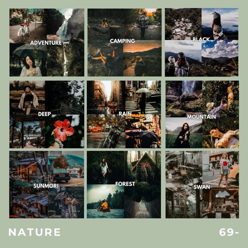 preset แต่งรูปคุมโทน ด้วยlightroom โทนดาร์ก nature set