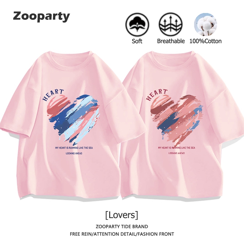 เสื้อยืดผู้หญิงผู้ชาย เสื้อคู่ลายน่ารักๆไม่ซ้ำใคร ผ้านุ่มใส่สบาย ตัดเย็บดี ส่งเร็ว จัดส่งจากไทย ผ้าคอตตอน100%