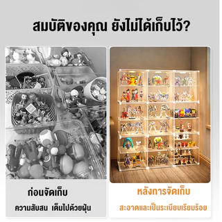 Tidy ตู้ใส่ตุ๊กตา DIY ถังโชว์ตุ๊กตาแบบใหม่ PVC ดีไซน์ ขนาดใหญ่ ของจัดห้อง