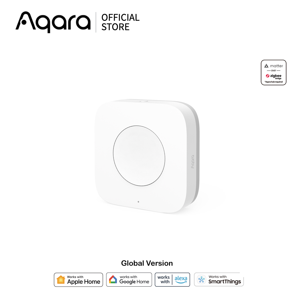 Aqara Wireless Mini Switch T1 สวิตช์ไร้สายอัจฉริยะ รองรับ Zigbee 3.0