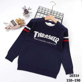 🌸พร้อมเสริฟ…ในไทย 🌸  เสื้อกันหนาวเด็ก ผ้าไหมพรม อายุ6-14ปี ห…