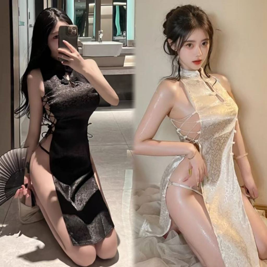 ชุดนอนไม่ได้นอน สิ่งล่อใจ ชุดกี่เพ้าเซ็กซี่ ชุดนอนกี่เพ้าเซ็กซี่ ชุดนอนเซ็กซี่มากQQ_037