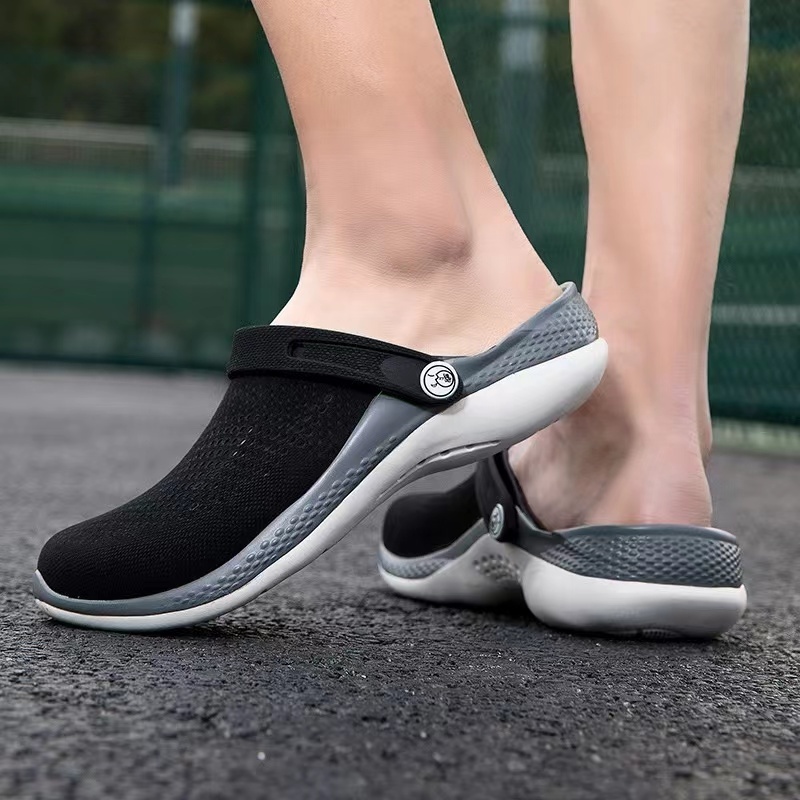 Crocs Literide 360 Clog รองเท้าผู้ชายรองเท้าแตะขี้เกียจลําลองรองเท้าแตะกลางแจ้ง / แจกถุงเท้าCrocs