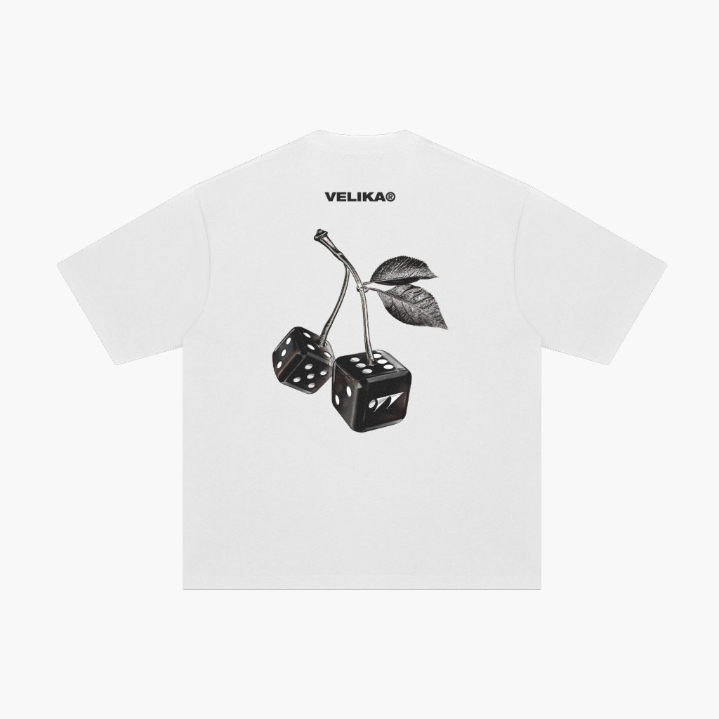 Velika™ | "Dice" Oversize T-Shirt เสื้อ Oversize [White]