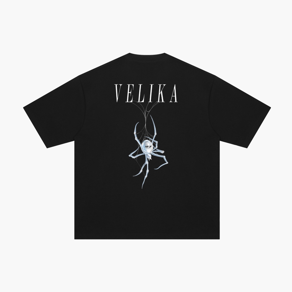 Velika™ | "Chrome Spider" Oversize T-Shirt [Black]