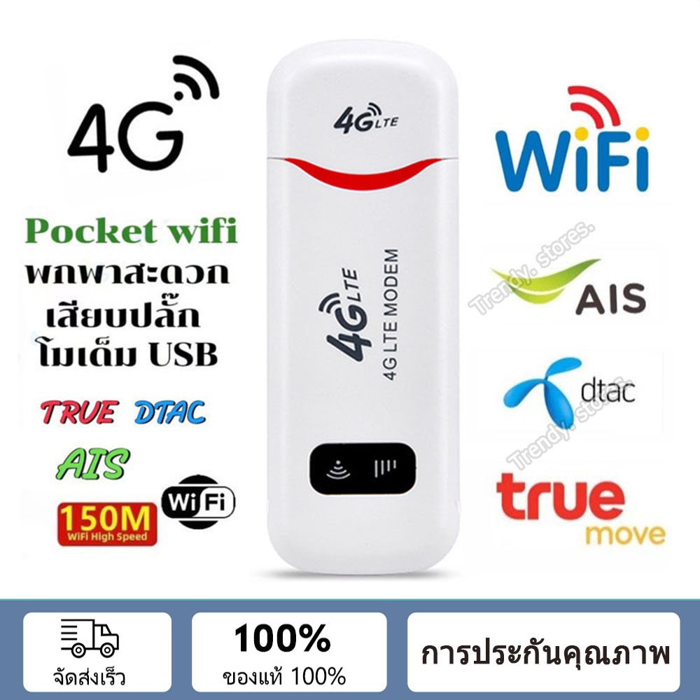 🔥4G Mobile WIFI SIM ROUTER Lte Wifi Router Pocket WiFi แอร์การ์ด โมบายไวไฟ ไวไฟพกพา