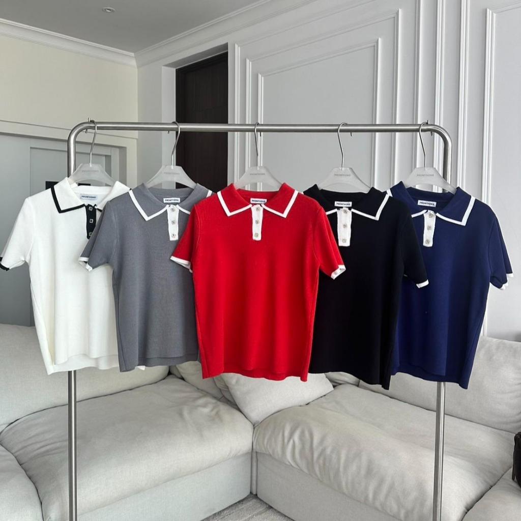 PTPL2527 เสื้อโปโลแต่งกระดุมหน้า PROMTHONG