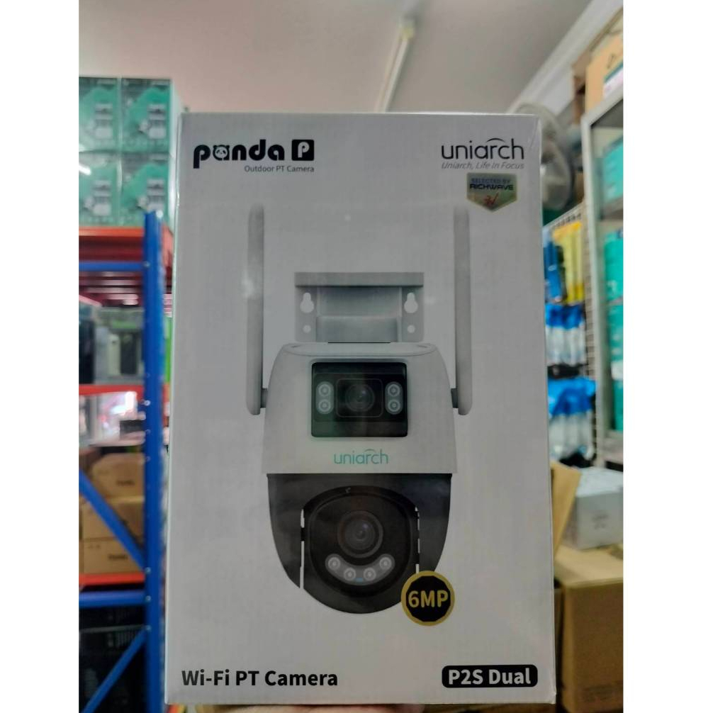 ประกัน 3 ปี Uniarch Uho-P2S-M33F34 3MP+3MP HD Outdoor Dual-lens PT WiFi Camera กล้องวงจรปิด ใช้งานนอ