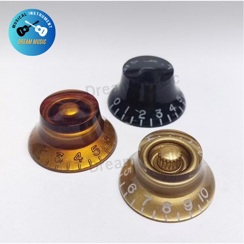 ฝาครอบวอลลุ่ม โทน กีต้าร์ไฟฟ้า ลูกบิดปรับเสียงกีต้าร์ โทน เนื้ออะคริลิค(Acrylic) แบบ Les Paul/SG งาน