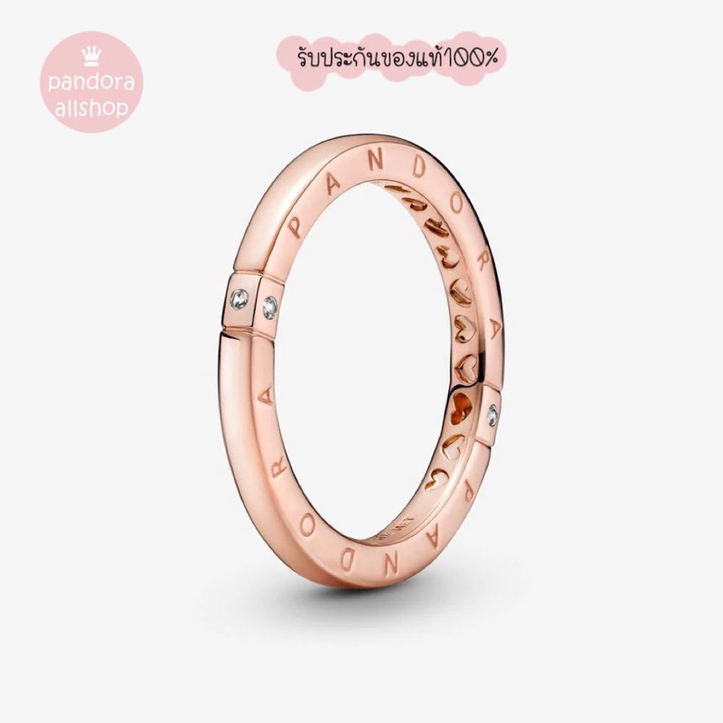 (ของแท้100%)❣️แถมกล่อง Pandora Regal Swirl Tiara Ring Rose แหวนมงกุฎโรส