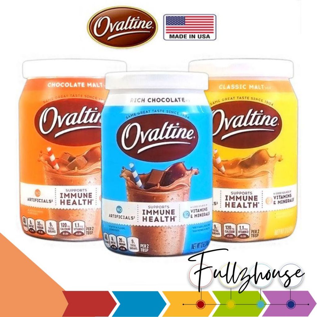 จัดส่งด่วน Ovaltine นำเข้าจาก USA แค่ใส่น้ำชงก็พร้อมดื่มได้ทันที อร่อยสุด ๆ พร้อมส่ง 12 oz.(340 g)