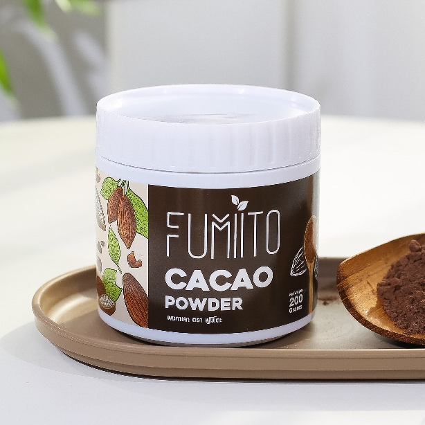 FUMIITO ผงคาเคา 100% (Premium Cacao Powder) มี อ.ย. ขนาด 200g