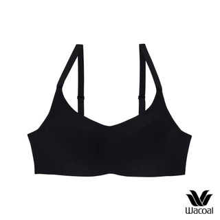 Wacoal Surprise Wireless Bra เสื้อชั้นในไร้โครง ตกแต่งตาข่าย รุ่น WB9V08 สีดำ (BL)