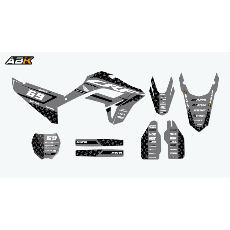 สติกเกอร์ CRF300L CRF-300L ลาย Monogram Grey Edition