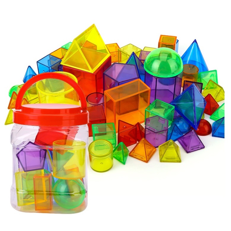 3D Transparent Geometric Shape Model รูปทรงเรขาคณิต 3 มิติ รูปร่าง รูปทรง - Geometry Building Blocks