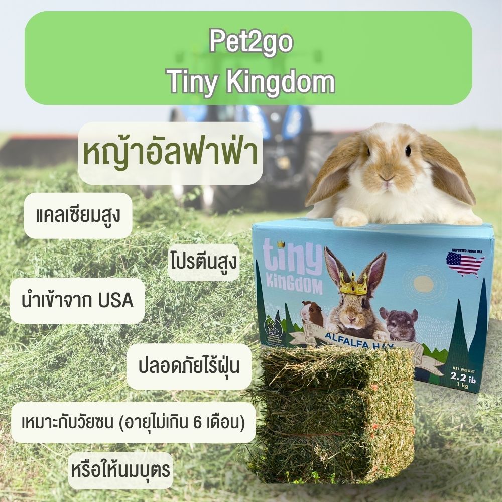 Tiny Kingdom หญ้าอัลฟาฟ่า USA  หญ้ากระต่าย หญ้าแห้ง สำหรับกระต่ายและสัตว์ฟันแทะ - รูปที่ 4