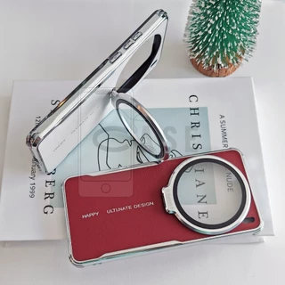 เคส Vivo X300 Pro / X200 Pro / X300 Ultra ส่งจากไทย เคสฝากระจกปิดกล้อง ตั้งได้ ขอบนิ่ม สีไวน์แดง ขาว