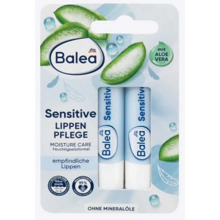 ลิปมันจากเยอรมันสูตรอ่อนโยน Balea Lippen Pflege Sensetive Duo มี 2 แท่งในหนึ่งแพ็ค คุ้มสุดคุ้ม!!!