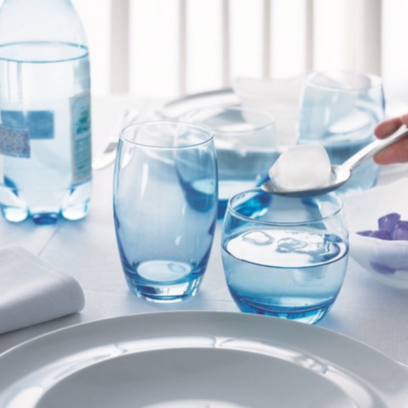 Arcoroc Salto Ice Blue Old Fashioned Water Glasses 320ml(แพ็ค 2ใบ)Gar53