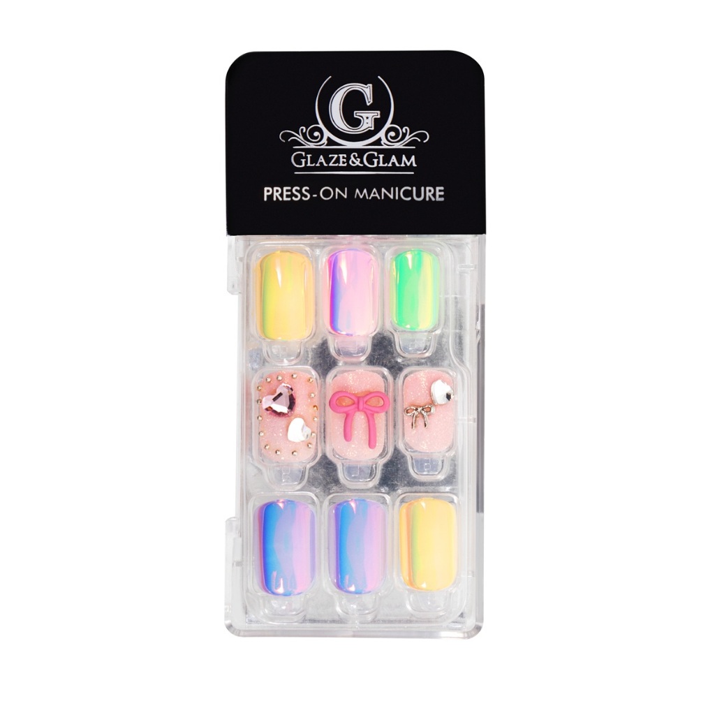 [ New ] GLAZE & GLAM เล็บปลอม เล็บเจลปลอม เล็บปลอมสำเร็จรูป เล็บปลอมพร้อมเทปกาวในตัว PRESS ON NAILS / PM0120 / 30 PCS ราคา ถูกที่สุด ดีลบีเคเค แกลเลอรีภาพที่ 2