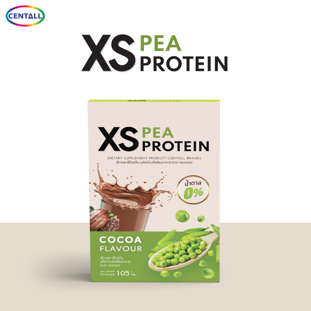 โปร 2กล่องเล็ก:Xs Pea Protein (เอ็กซ์เอส พีโปรตีน)โปรตีนพืช100% รสโกโก้ คุมหิว อิ่มนาน